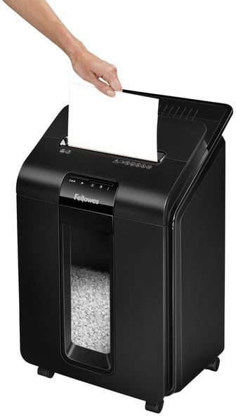 Fellowes AutoMax™ 100M Commercial Shredder – Automatic Feed, Cross-Cut, 10-Sheet Manual/100-Sheet Auto, Ultra-Quiet, Energy-Efficient for Office Use Fellowes AutoMax™ 100M Commercial Shredder – Automatic Feed, Cross-Cut, 10-Sheet Manual/100-Sheet Auto, Ultra-Quiet, Energy-Efficient for Office Use